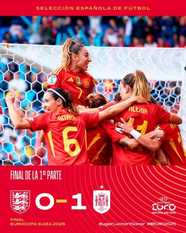 半场-西班牙女足1-0英格兰女足 奥娜助功  马里奥娜头槌破门